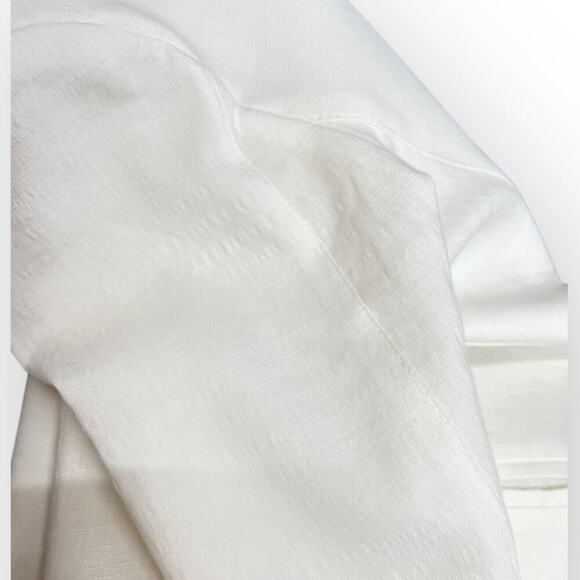 SMYTHE Single Button Linen Blend 90's Blazer in Soft White size Large - Picture 9 of 9